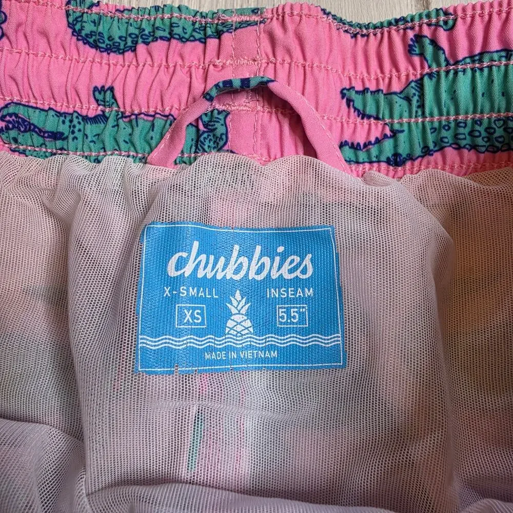 Chubbies The Glades Pink Alligator Print 5.5